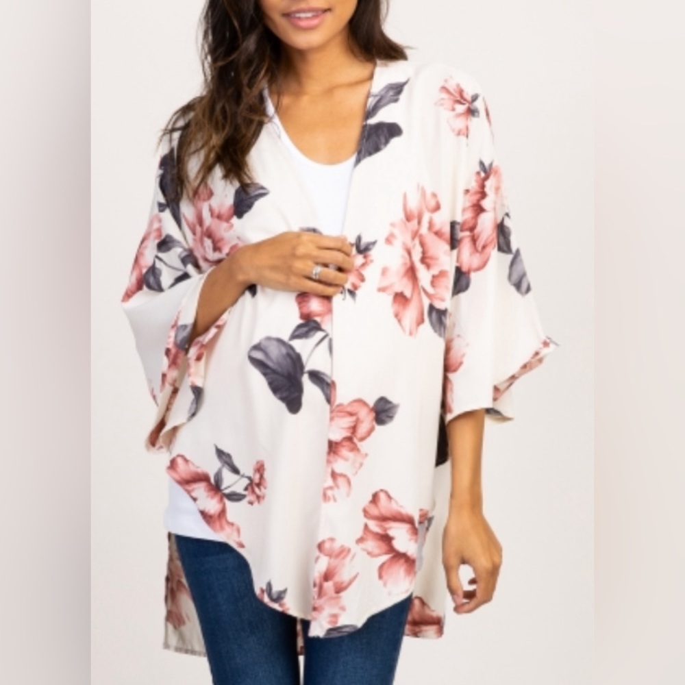 Pink blush Floral coverup No Size